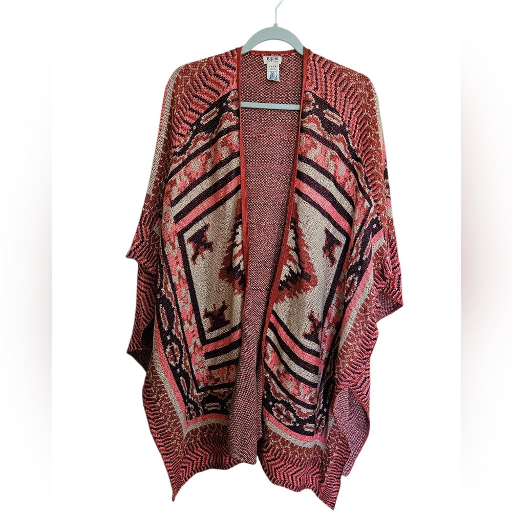 MOSSIMO Shawl With Soutwest Vibe Tan/pink/marron S/M